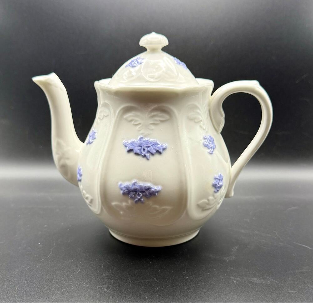 Antique Adderley "Blue Chelsea" Grape Fine Bone China Teapot – Made in England